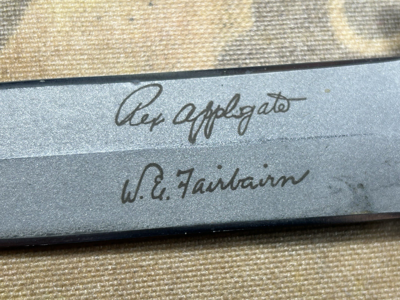 VTG Blackjack Applegate Fairbairn Dagger combat fighting Knife VG w/ Sheath