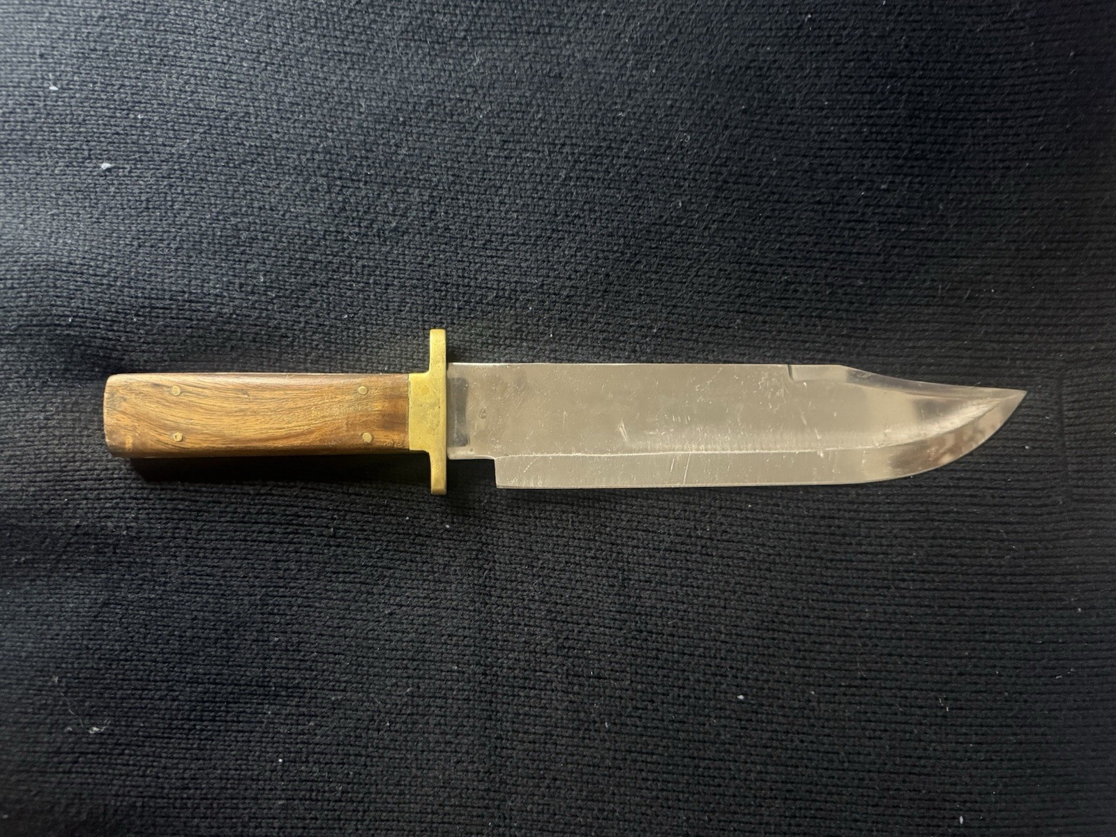 Handmade Bowie Knife Stainless Steel Clip Point Wood Handle Full Tang Over 5in