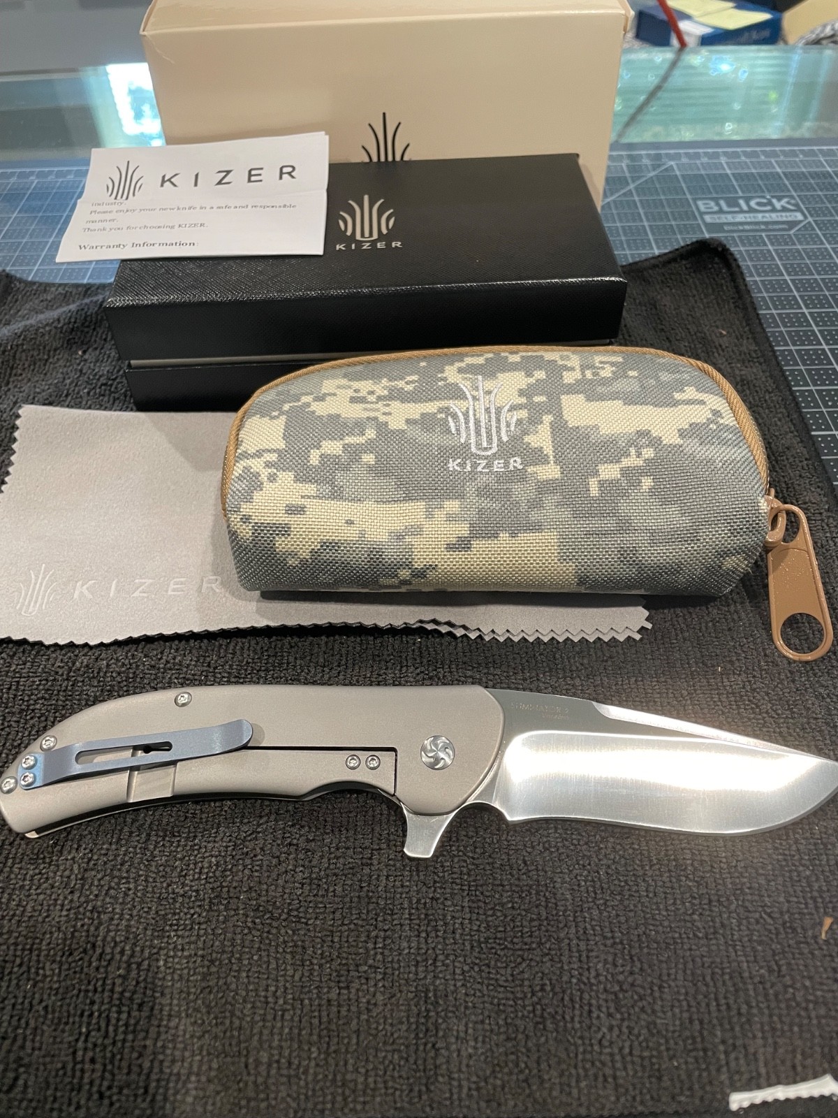 Kizer Eliminator 2- Titanium scales w/ CPM S35VN steel