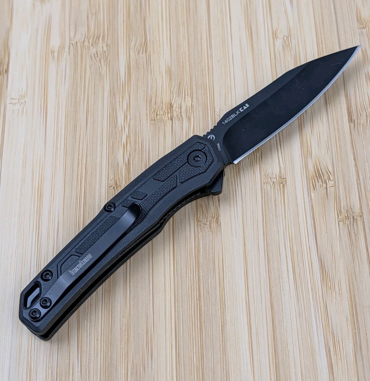 Kershaw APPA Pocket Knife Speedsafe Opening 2.75-in Black Blade, 6.5-in Overall