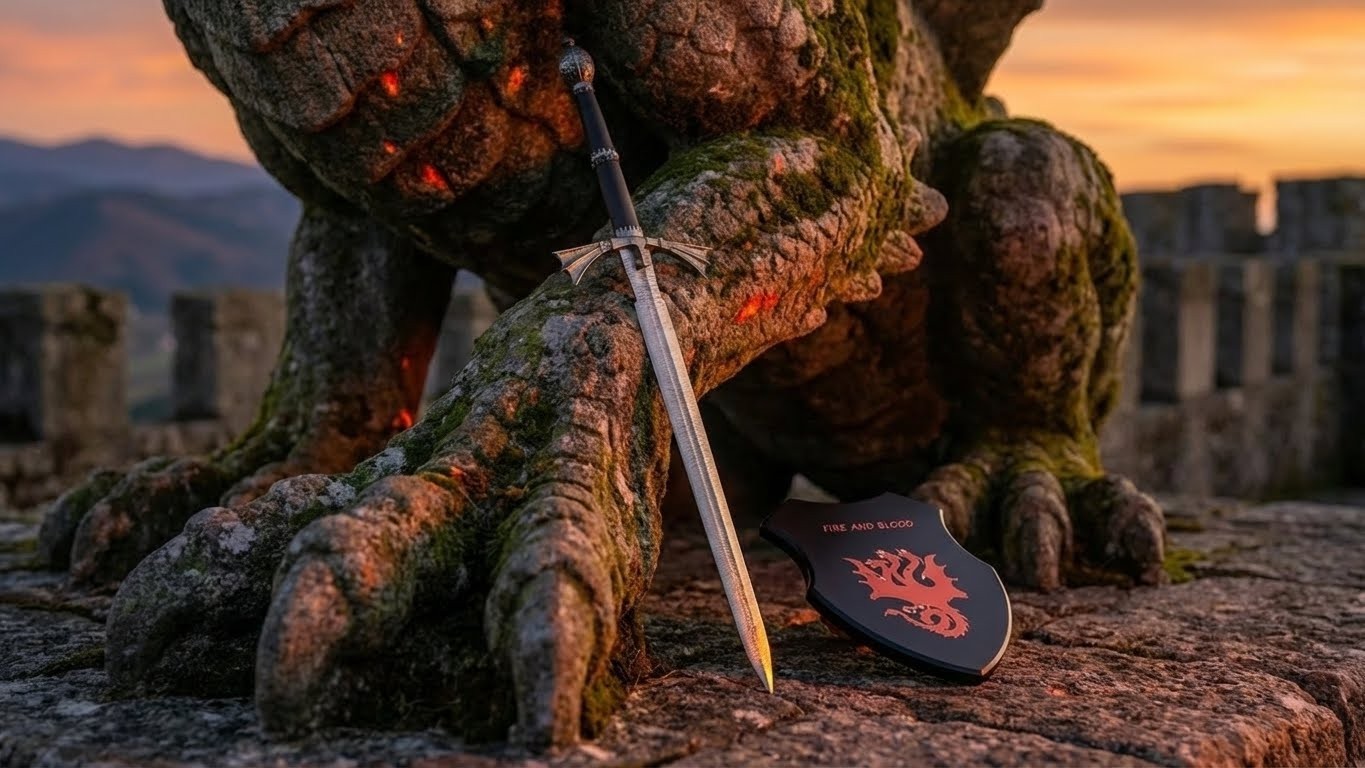 «Dark Sister Fantasy Sword Replica 39″ – Stainless Steel Blade with Scabbard»