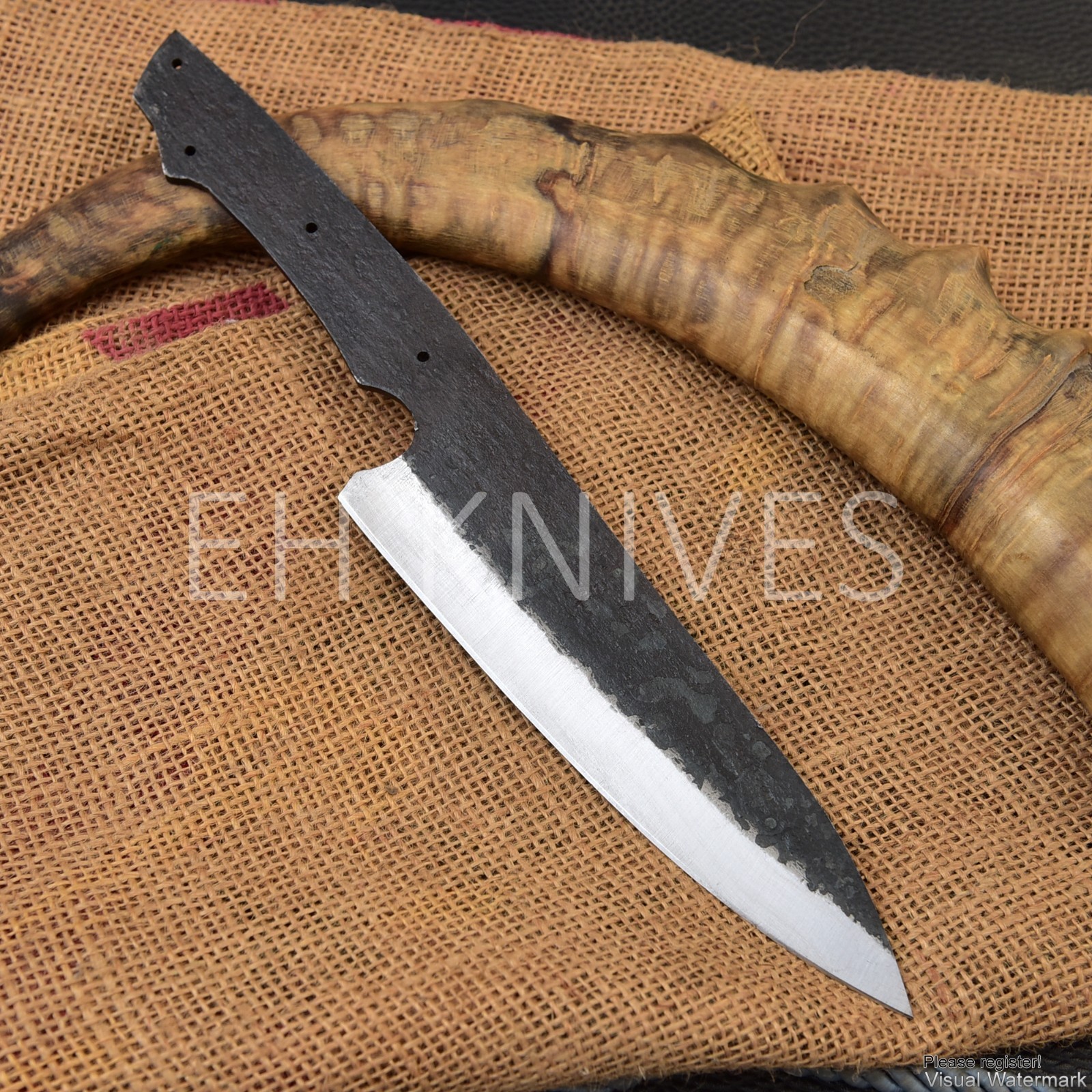 CUSTOM FORGED CARBON STEEL BLANK BLADE HUNTING CLEAVER KNIFE MAKING SUPPLIE 3313
