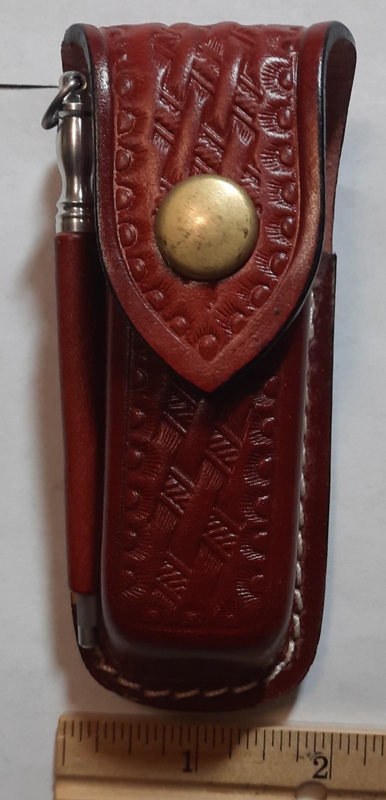 Victorinox Zermatt Brown Leather Belt Sheath Large with Sharpening Steel