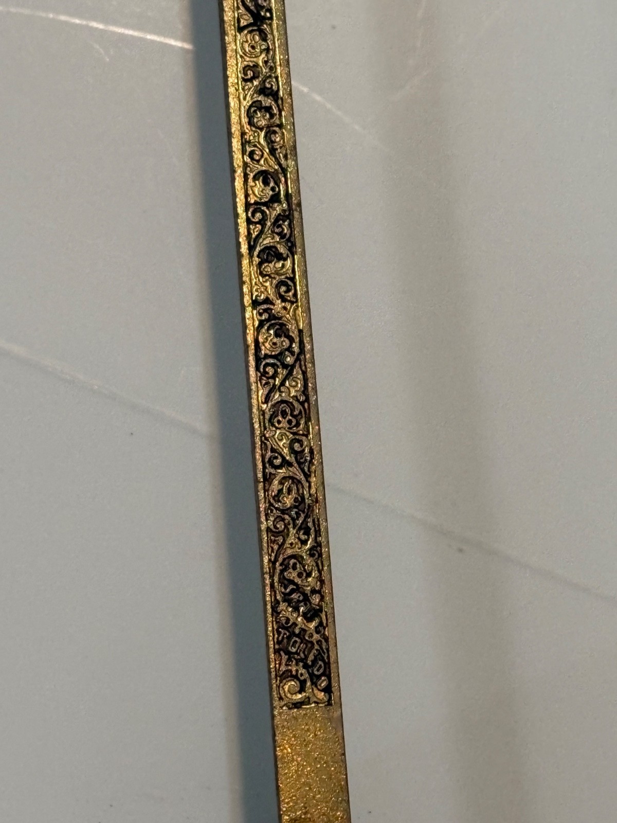 Vintage Pair Toledo Spain 42” Decorative Fencing Foils Engraved Swords