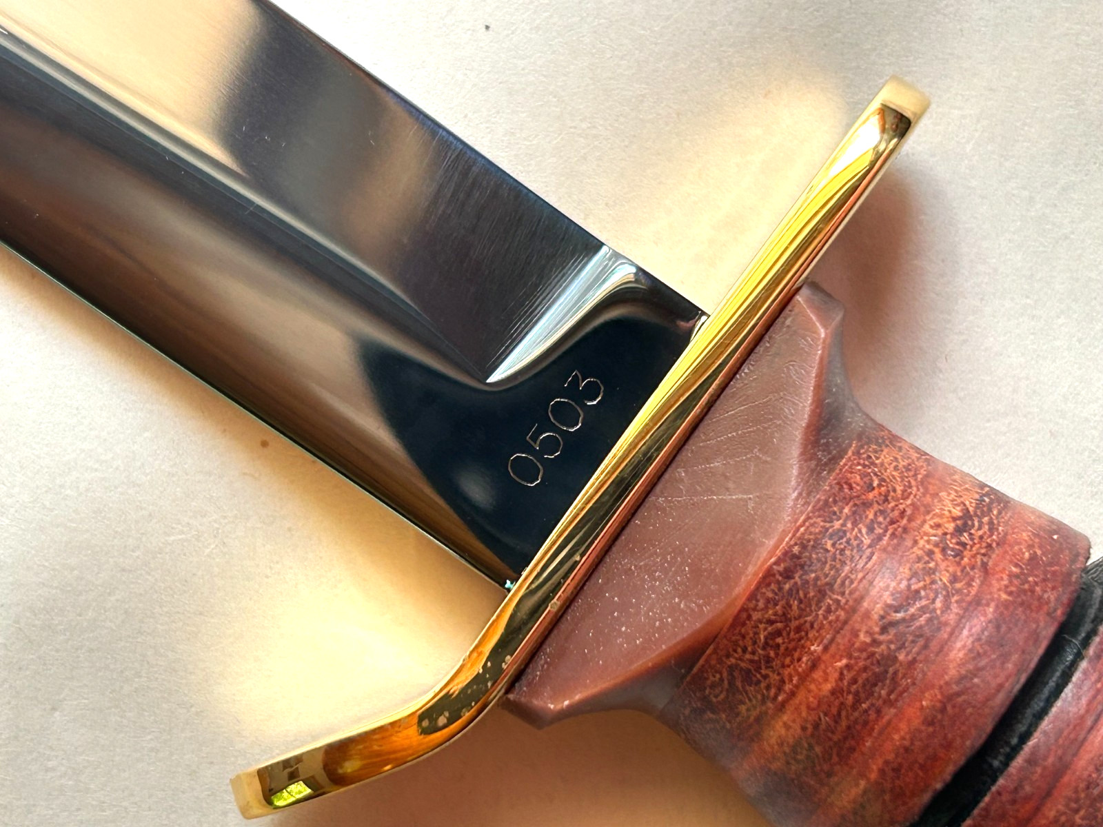 Imperial M3 Tribute Knife, U.S. Army #503 of 1,943 24k Ornate Gold Plated Blade