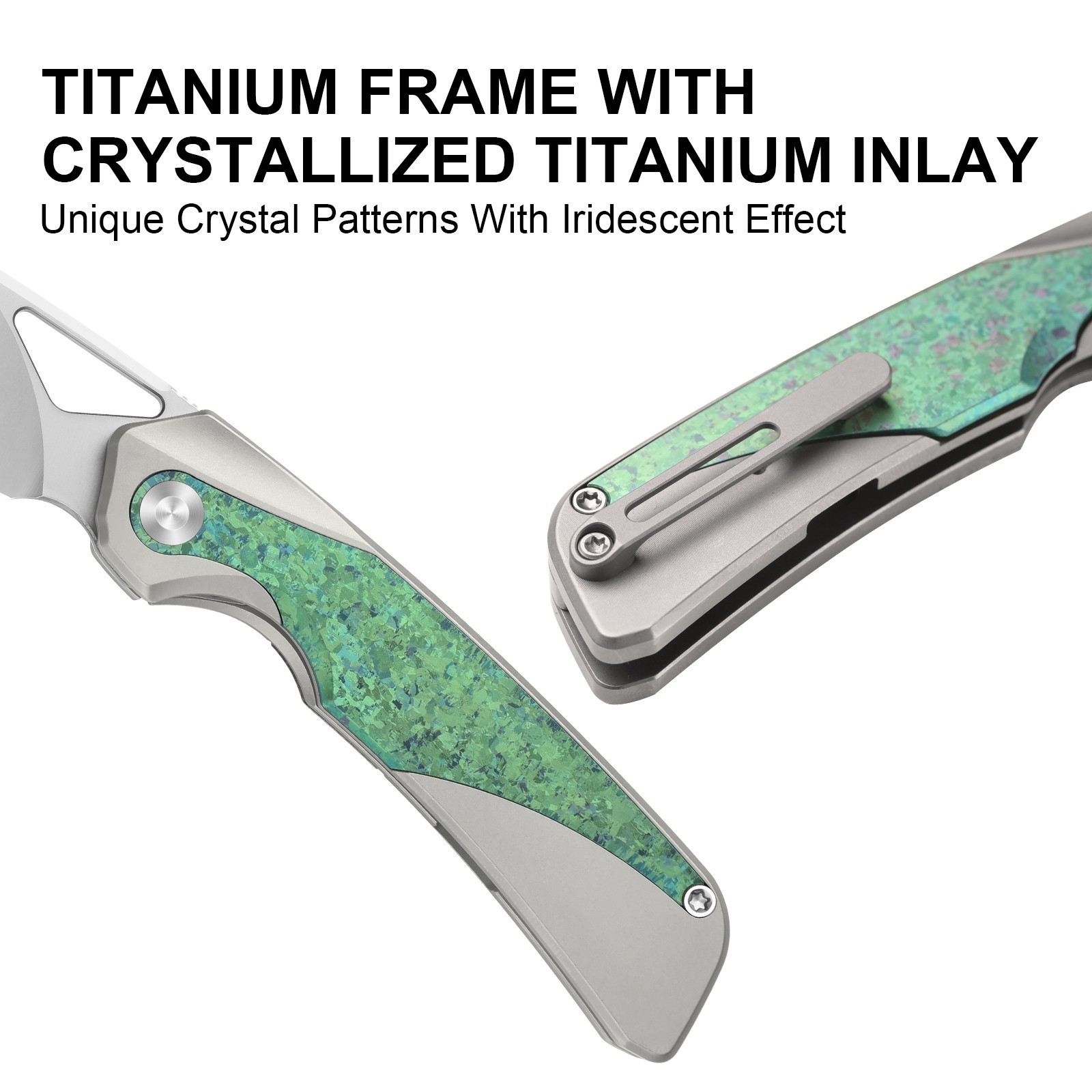 Kizer Topsail EDC Folding Pocket Knife M390 Blade Titanium Handle Ki3735A4