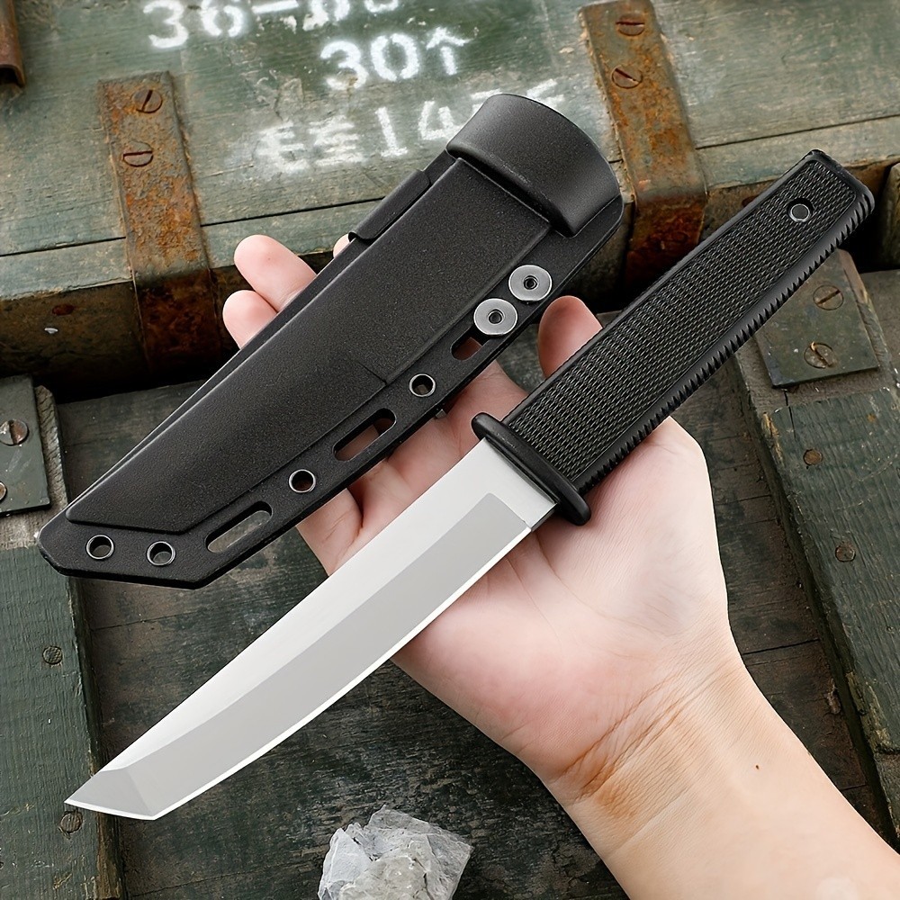 Stainless Steel Fixed Blade Knife – Outdoor Camping, Survival Tool with Sheath