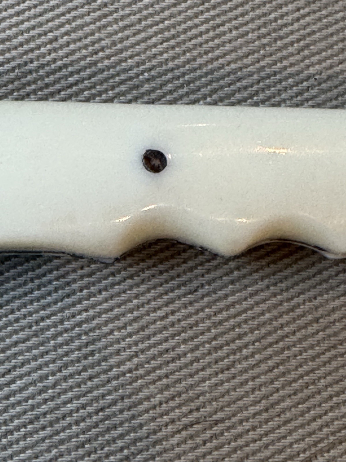 Τraditional Cretan Greek Knife with White Plexiglass Plastic Handle and Sheath