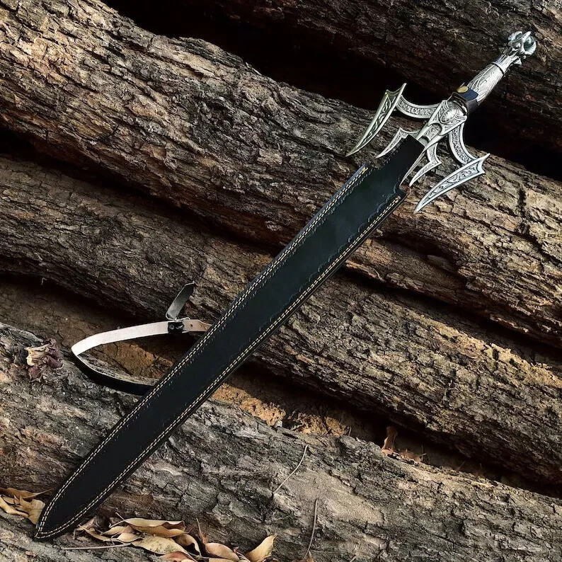 Custom Handmade Damascus Steel Blade Viking Barbarian Sword|Norse Battle Sword