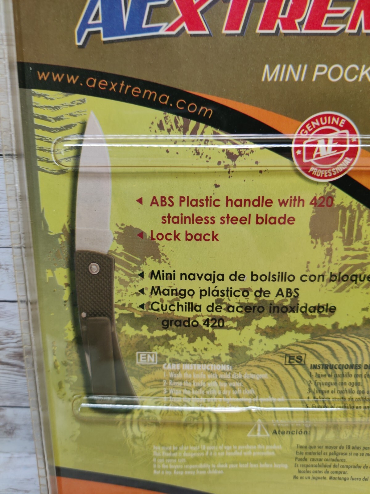 Mini 420 Stainless Steel Folding Pocket Knife, Back Lock Pocket Clip