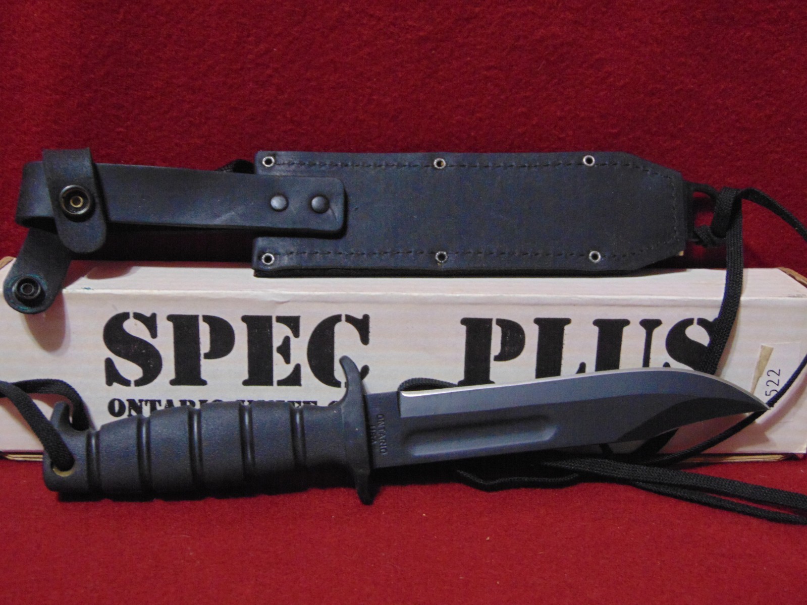 SPEC PLUS SP1-95 MARINE Knife w/ Original Sheath and Box! Ontario, USA NEW!