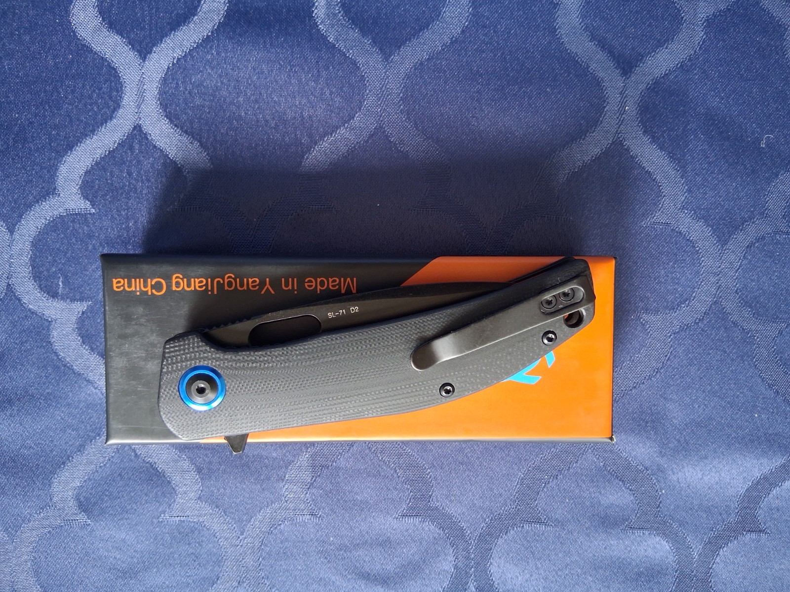 *NEW*🔥 SIXLEAF – Folding Knife w/Black G10 Handle & D2 Black Blade (SL-71)