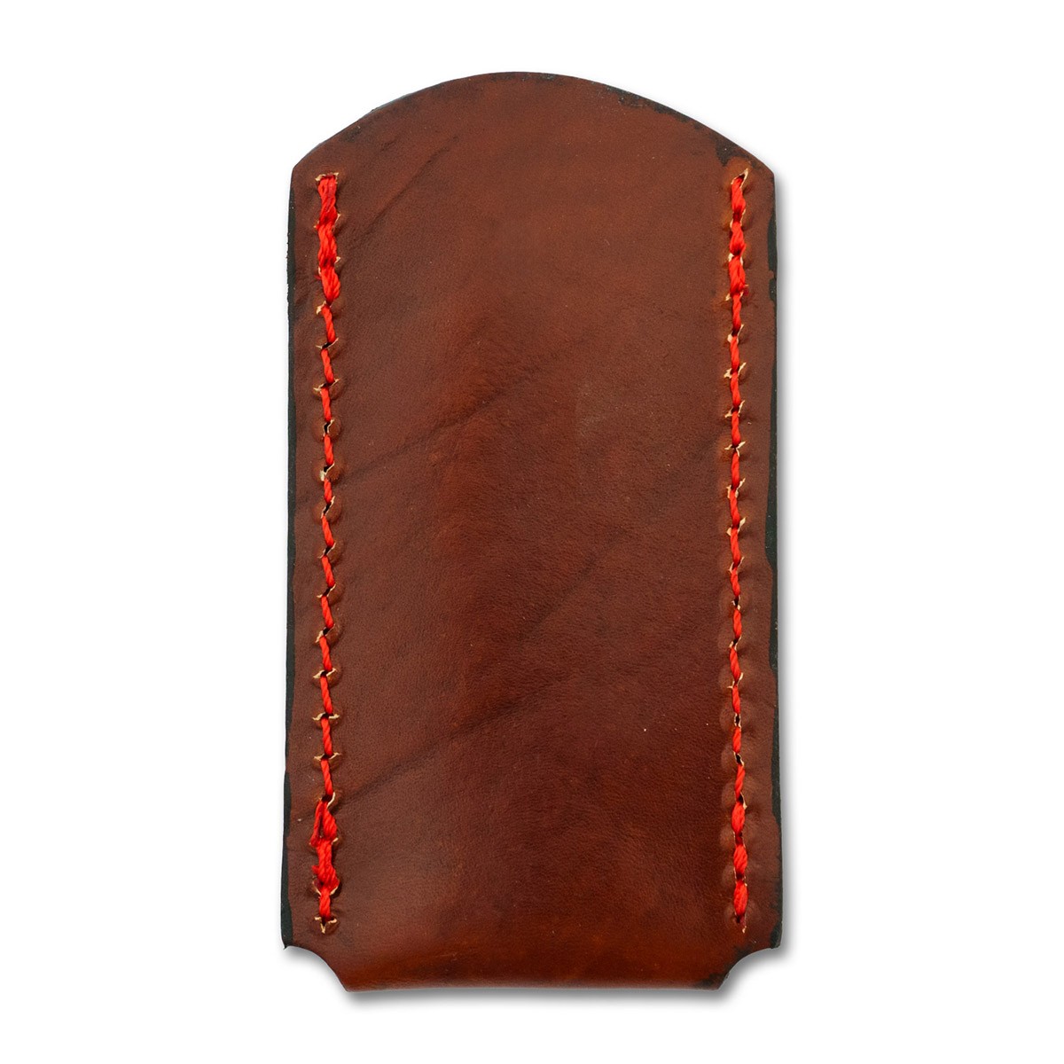 RoseCraft Blades RCXSLIP-L Large Brown Leather Red Stitching Slip Pouch