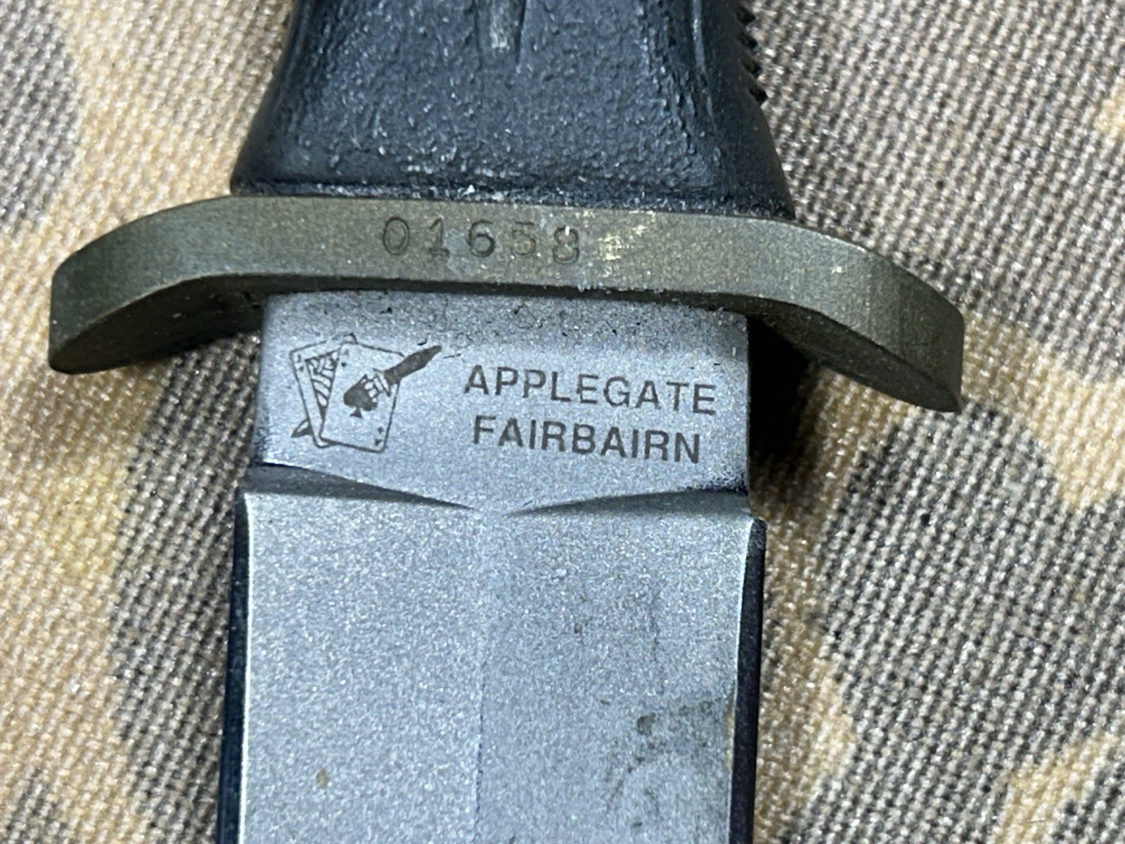 VTG Blackjack Applegate Fairbairn Dagger combat fighting Knife VG w/ Sheath
