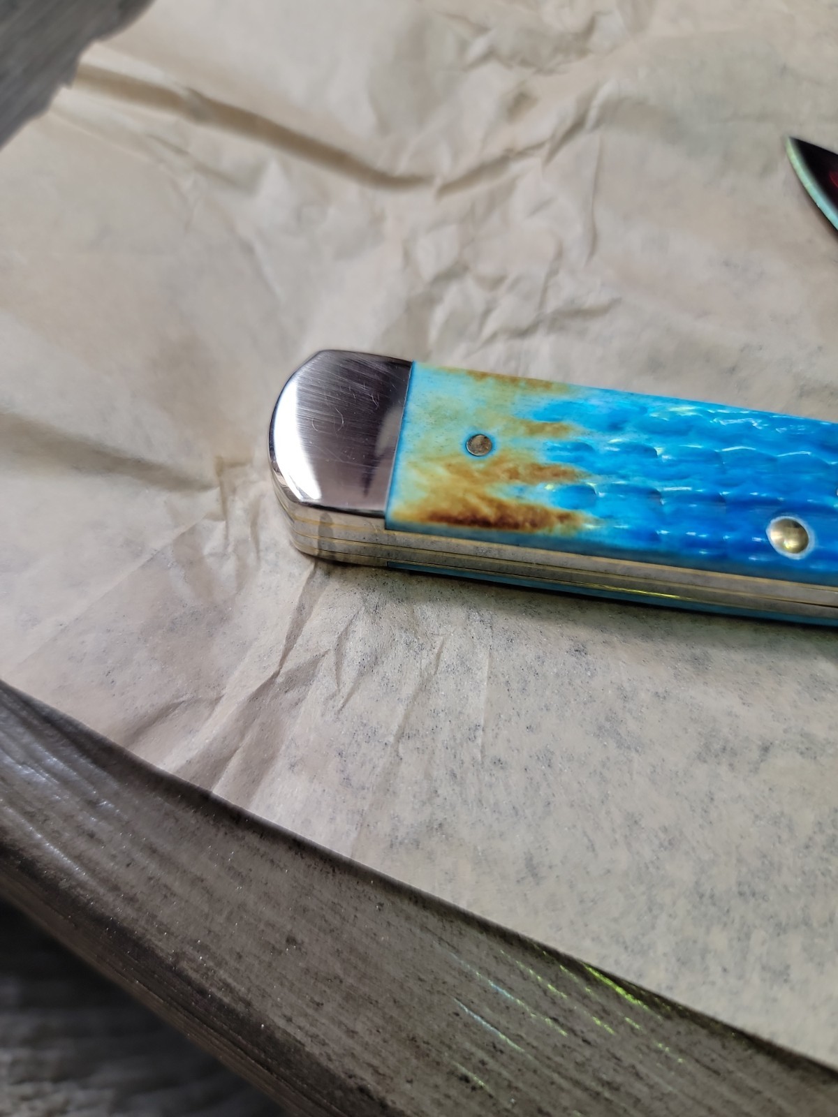 2024 Case XX Sea dragon Bone Razor 62005RAZ Corn Cob Burnt Caribbean Blue 25210