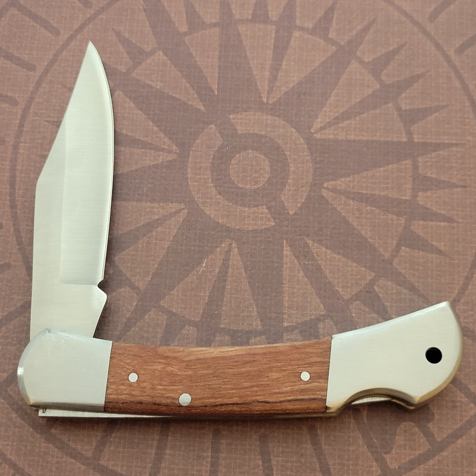 Stayer Lockback Knife Wood Handles SS Clip Blade 4 3/8″ Closed