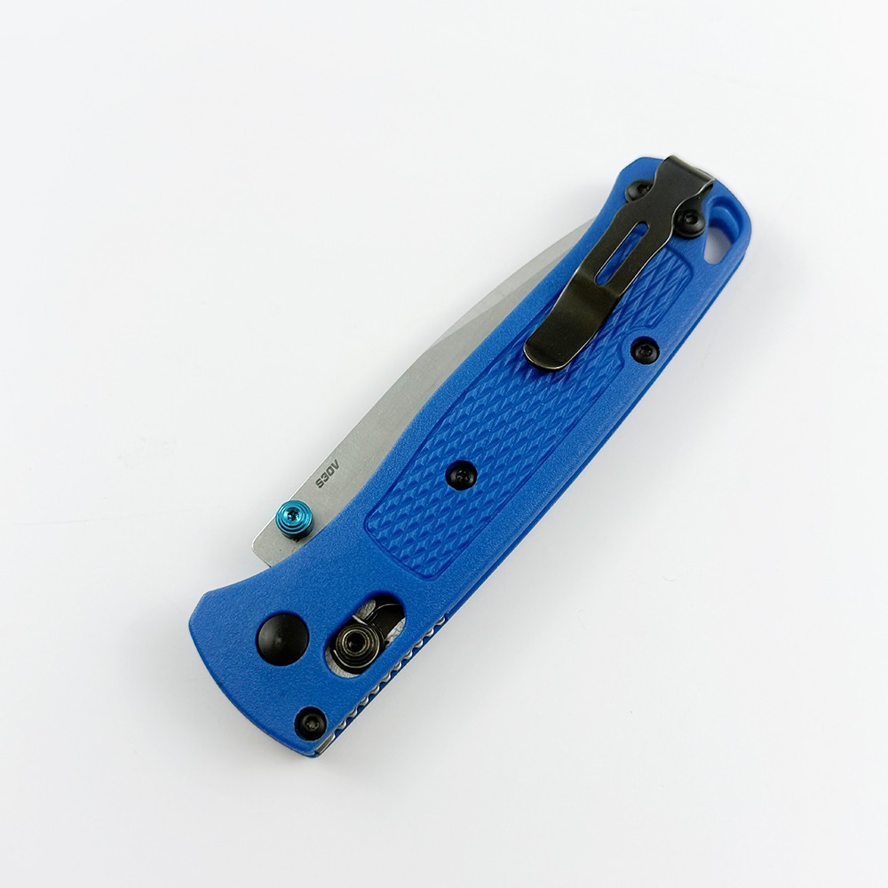 Benchmade Knives Bugout 535 CPM-S30V Steel Blue Grivory Handle Folding Knife
