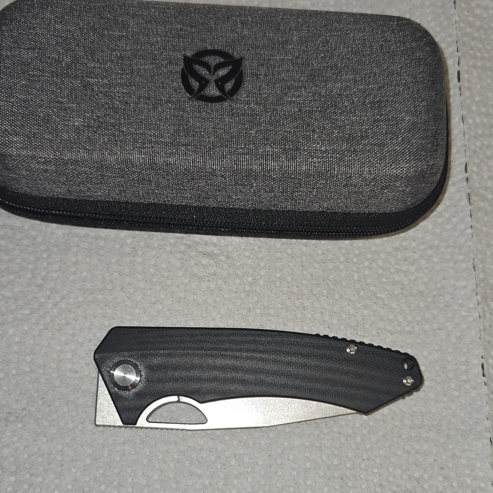 Pmp Spartan Pocketknife Liner Lock Black G10 Clip Manual Front Flipper