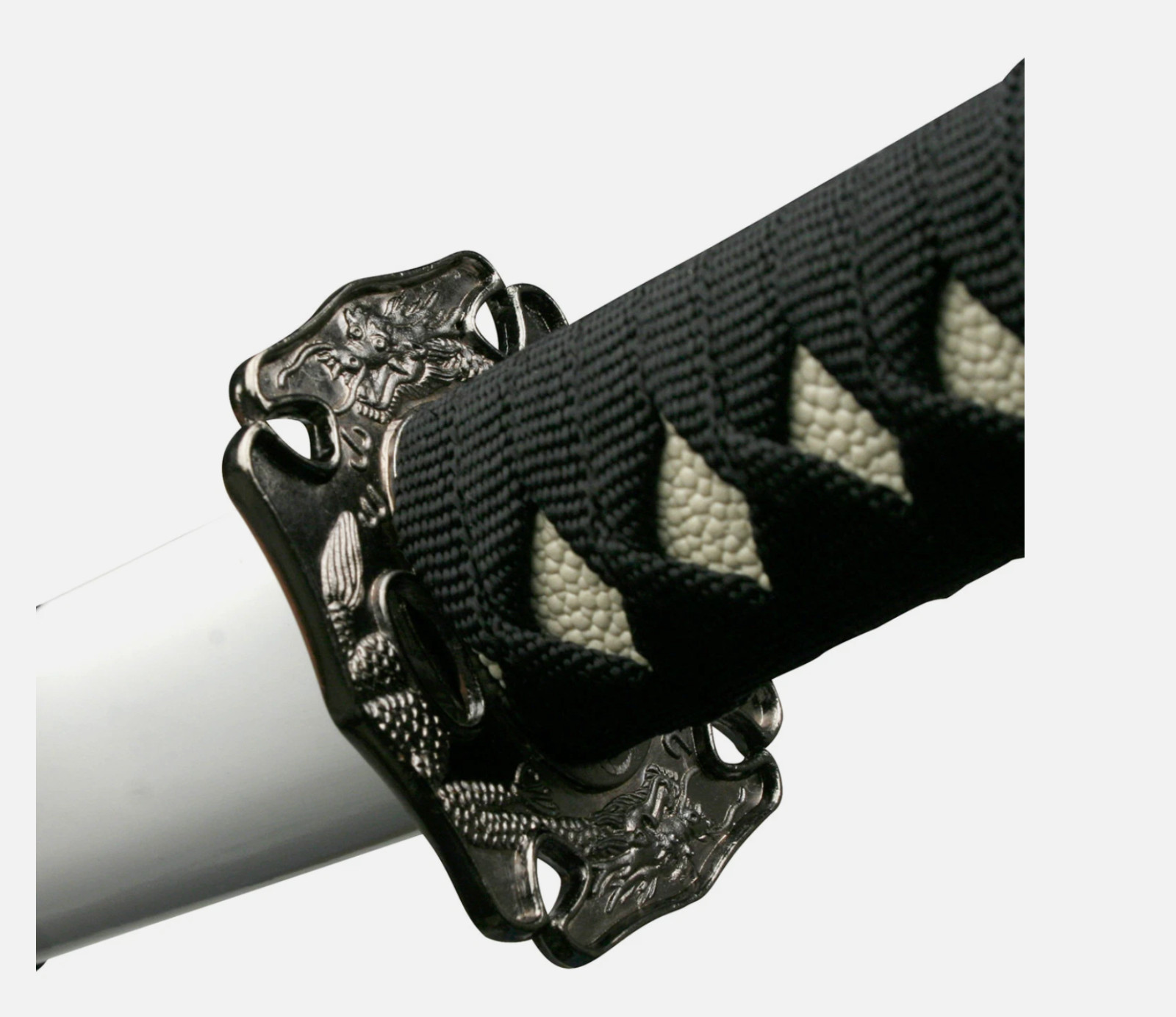 40″ White Dragon SAMURAI NINJA Bushido KATANA Japanese Sword Carbon Steel Blade