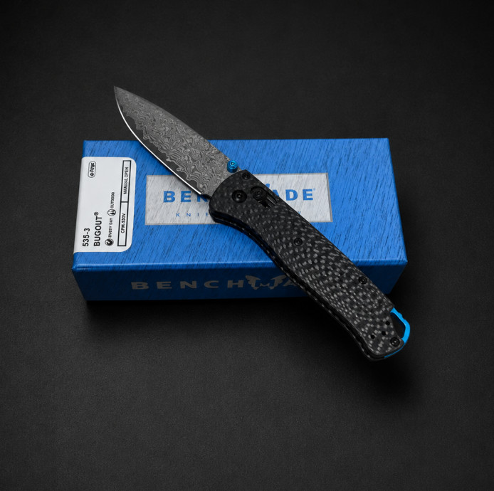 Carbon Fiber Handle Axis Lock Damascus steel Blade Tactical Pocket Knife 2026