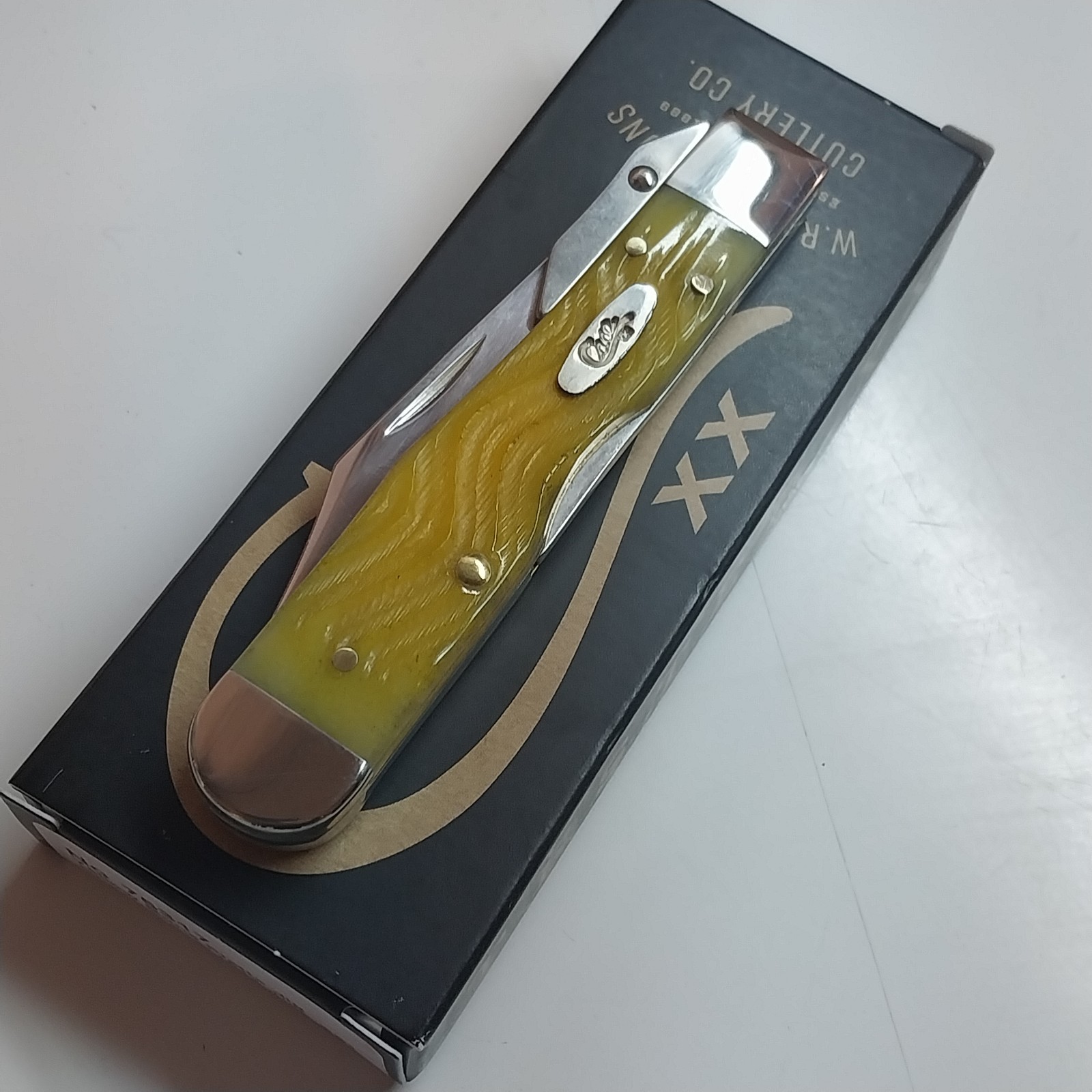 Case XX 75317 Yellow Bone Platts Jigged Cheetah Cub 611 1/2L SS NIB USA