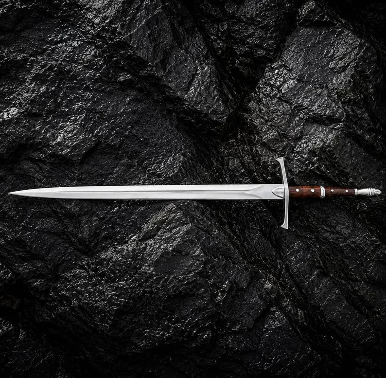 Hand Forged Medieval Longsword 36″ | Carbon Steel Sword | Rosewood Handle |