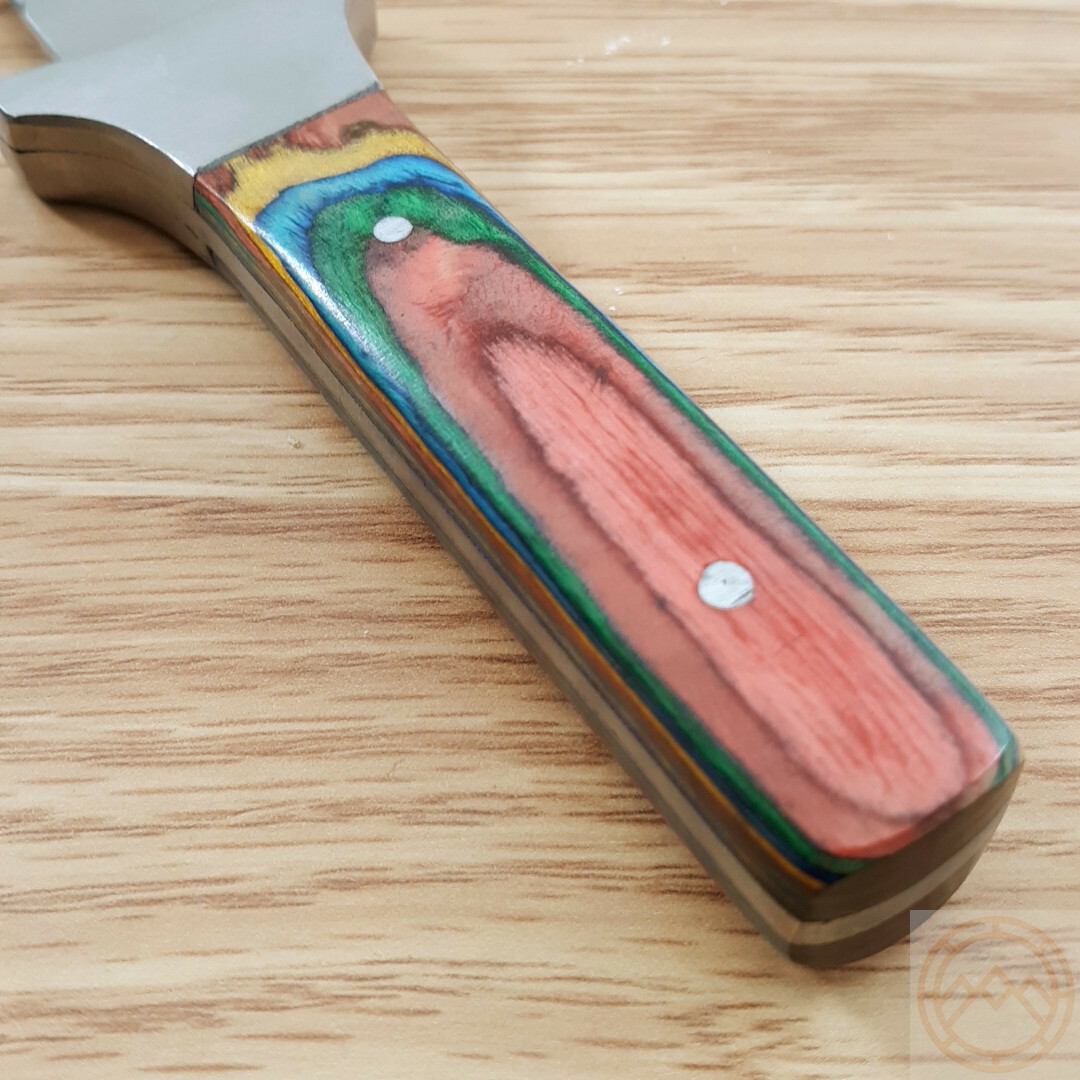 Slim Boot Fixed Knife 3″ Double Edge Stainless Steel Dagger Blade Wood Handle