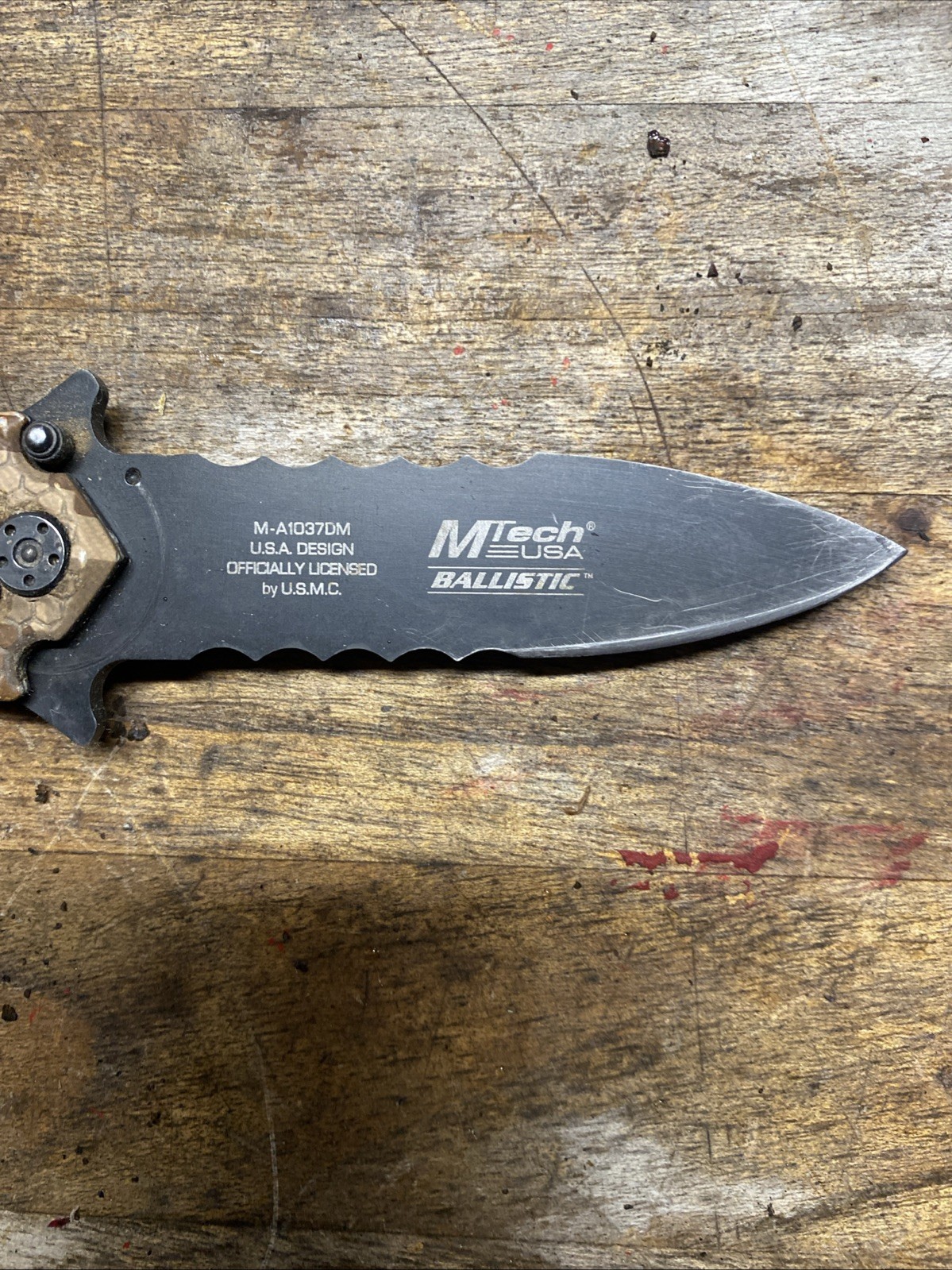 United States Marine Corps Folding Knife Brown MTech USA Ballistic M-A1037DM