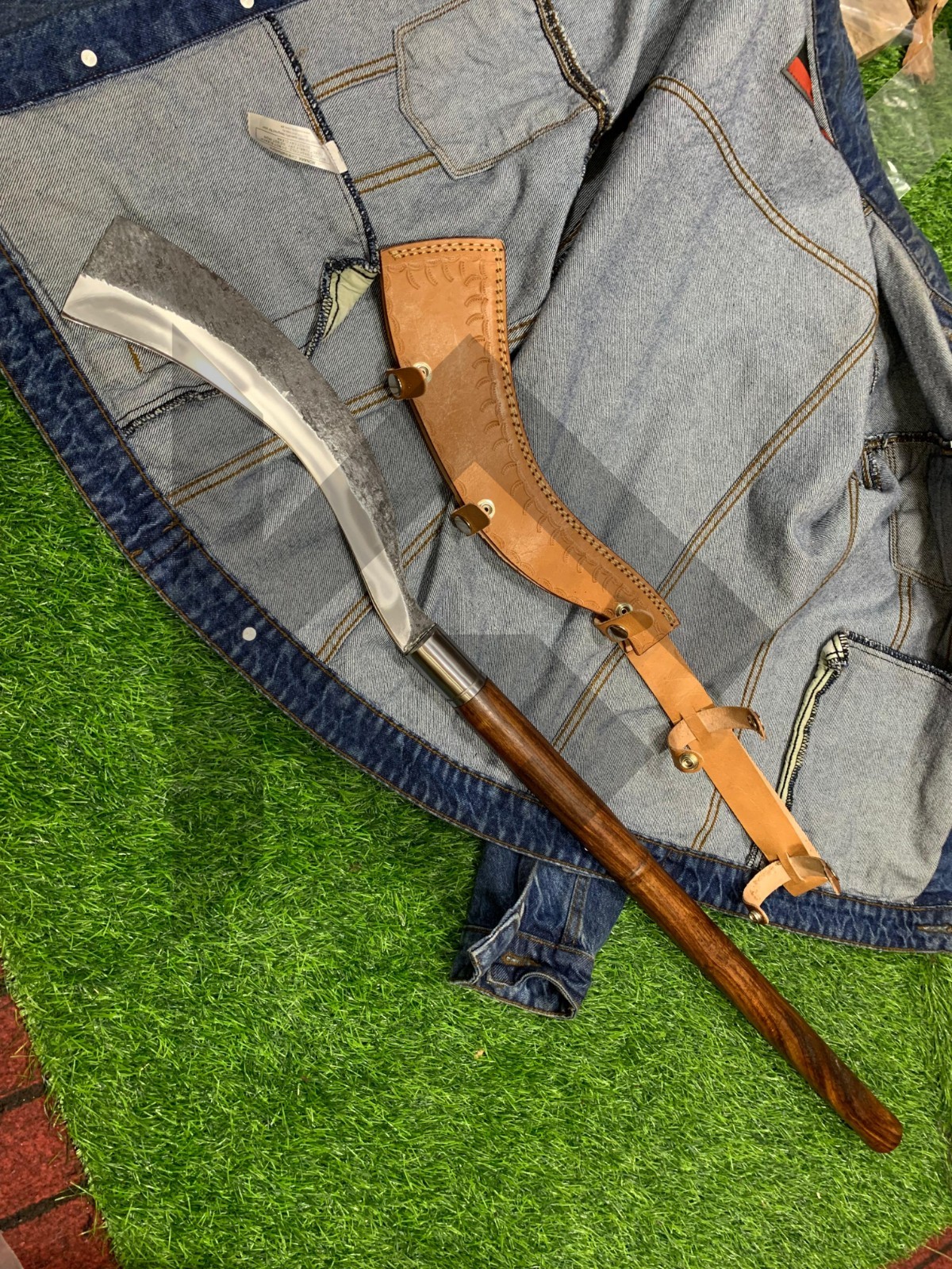 Handmade 32» Carbon Steel – Double Handed Viking Panabas Blade with Sheath