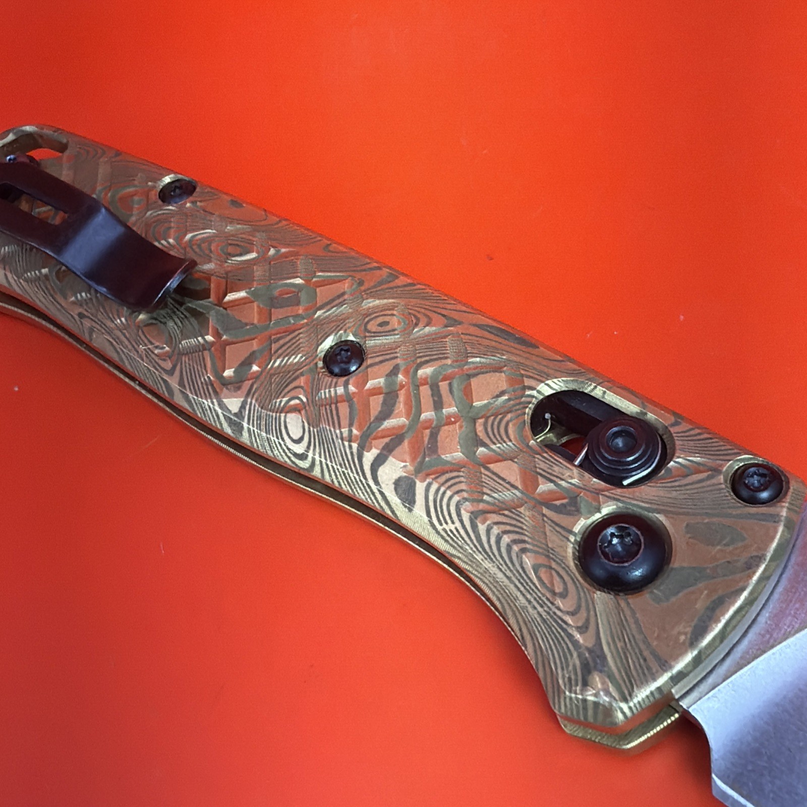Benchmade Bugout Custom 535 CPM-S30V Steel 3.24 Blade MetonBoss Brass Scales