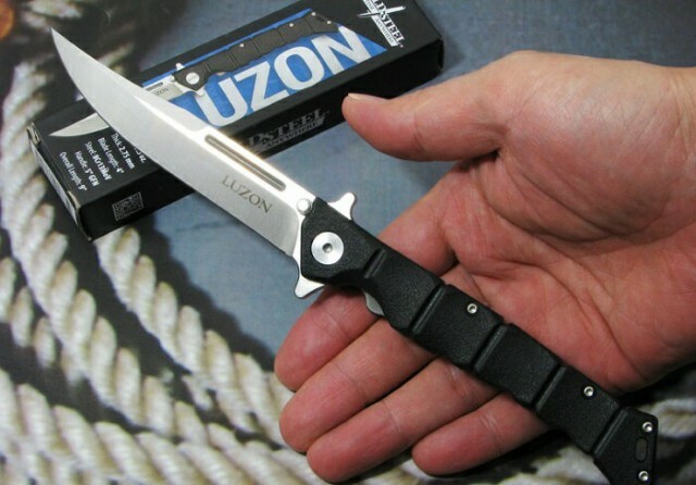 Cold Steel Large Luzon Folding Knife 6″ 8Cr13MoV Steel Blade Black GFN Handle
