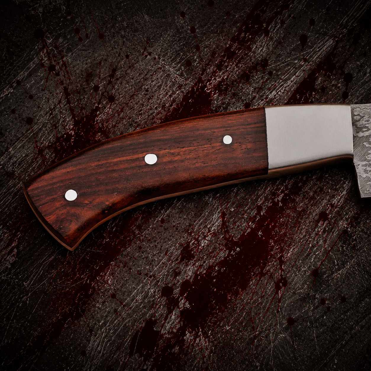 Handmade Damascus Hunting Bowie Machete Style Knife With Sheath Full Tang 18inch