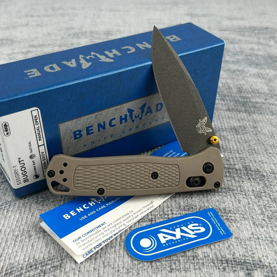 Benchmade Bugout 535GRY-1 |Gray Handle CPM-S30V Stainless Steel Folding knife