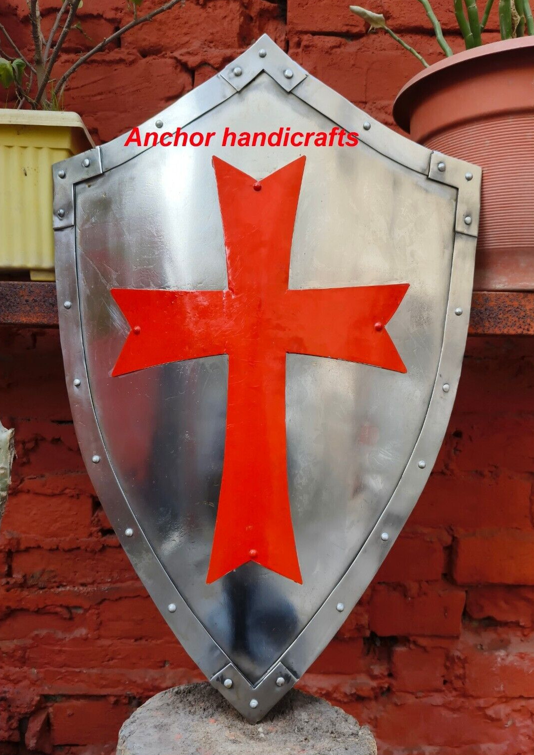 Medieval Knight Cross Battle Armour shield Templar COSPLAY Larp shield