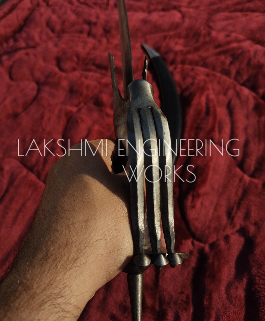 GOLIYA SWORD,Punjabi HandForged GOLIYA SWORD, Sarabloha Kamani Blade, Mild Steel