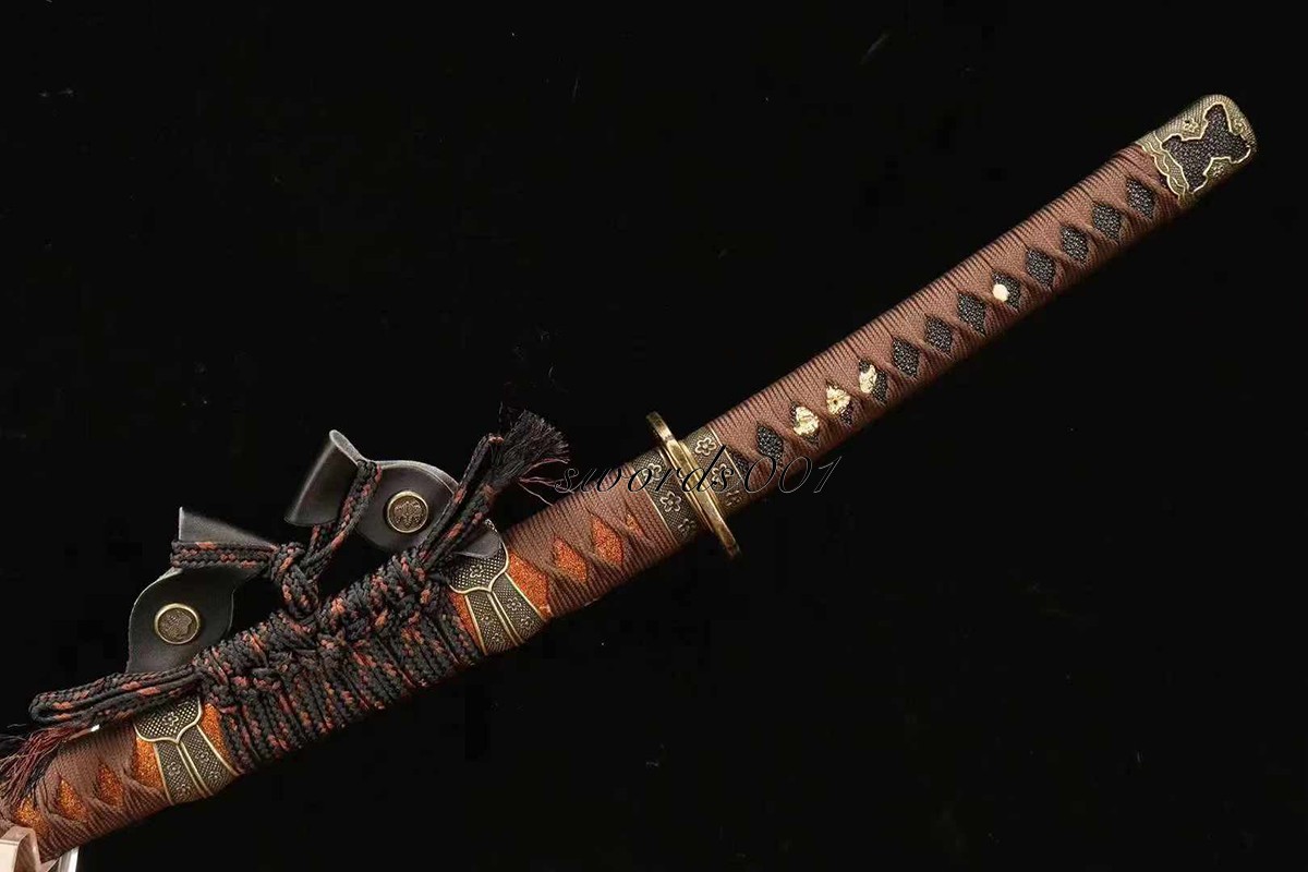 41» Handmade Japanese Authentic Tachi Sword T10 Steel Clay Tempered Katana
