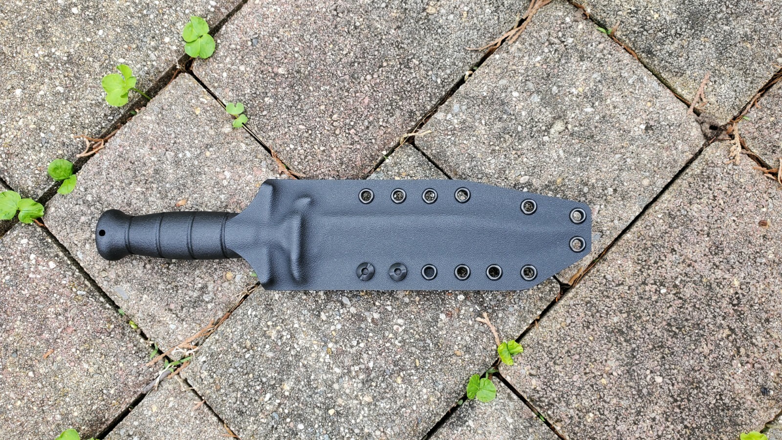Custom Kydex sheath for GLOCK FIELD KNIFE 78 & 81, pancake style, belt clip (Bk)