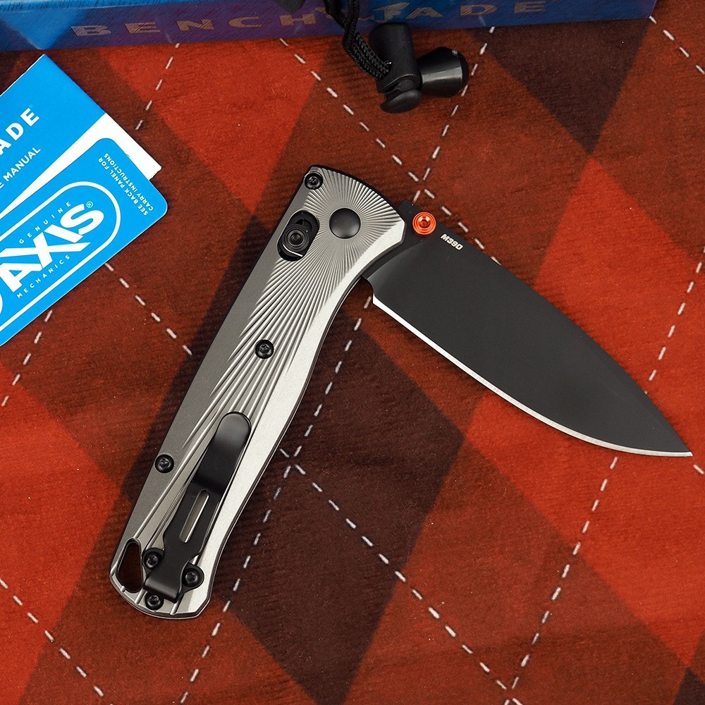 Benchmade Bugout 535BK-4 Gray Aluminum M390 Stainless Steel Folding Knife