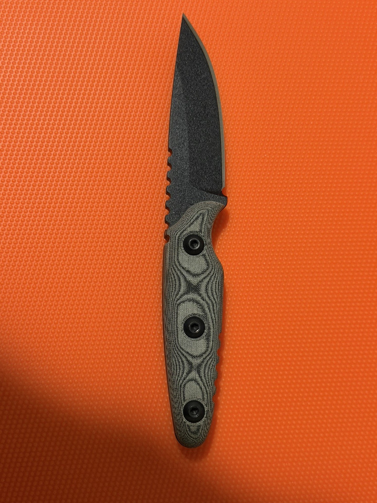 TOPS UTE-Utility Tool Edged Fixed Knife 2.88″ 1095HC Steel Full Blade Micarta