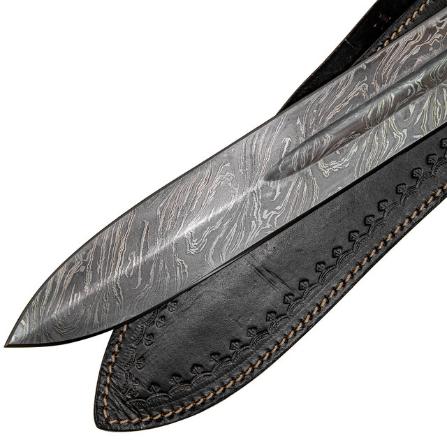 Hand Forged Medieval Inspired Historical Replica Firestorm Damascus Steel Sword