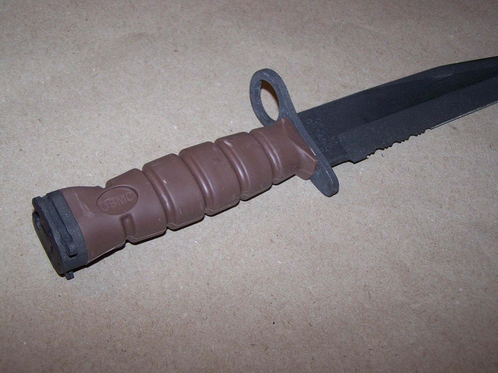 Vintage OKC3S Knife USMC Marine Corps Bayonet Ontario Knife Co & MOLLE Sheath