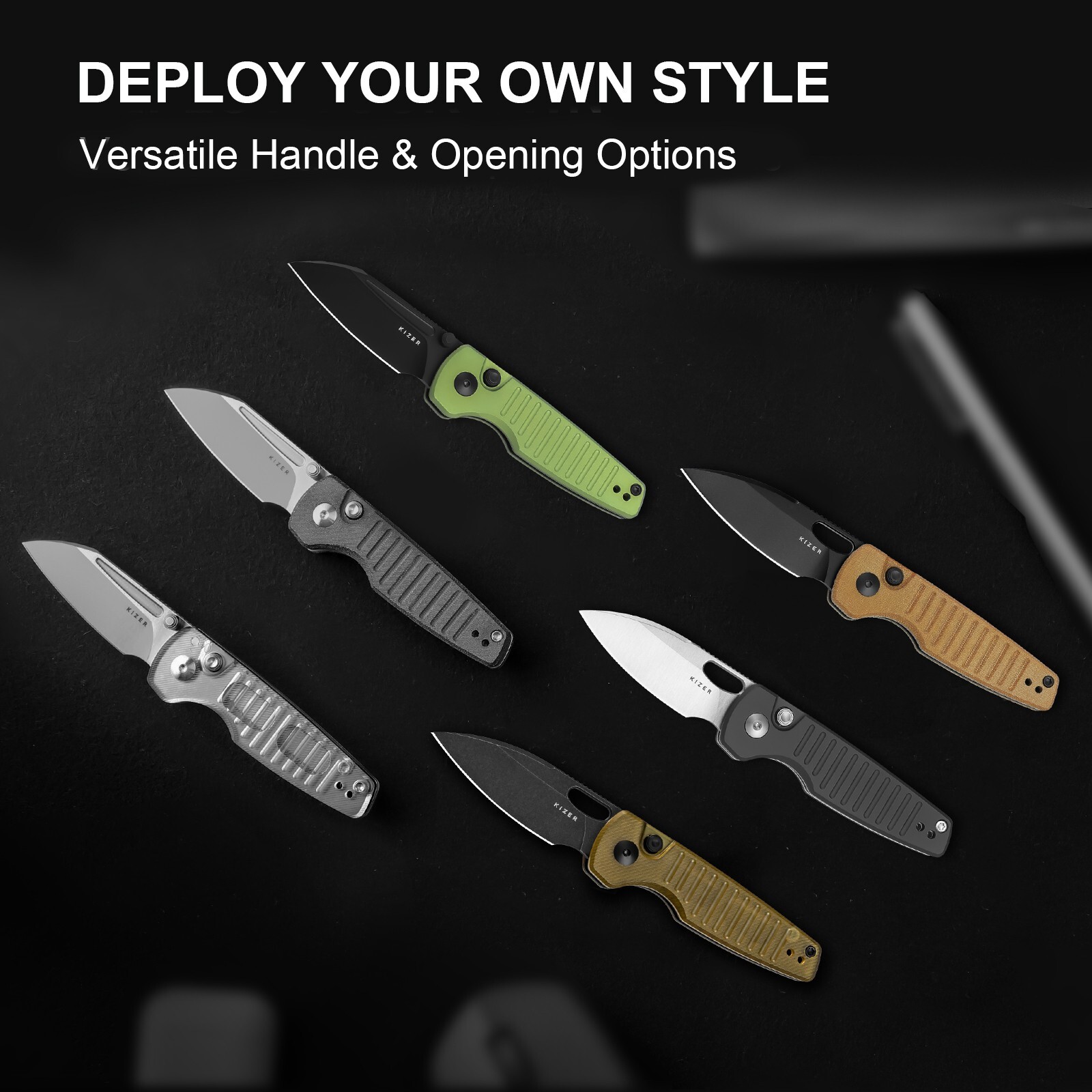 Kizer Parakeet EDC Folding Knife Drop Point Nitro-V Blade Aluminum Handle