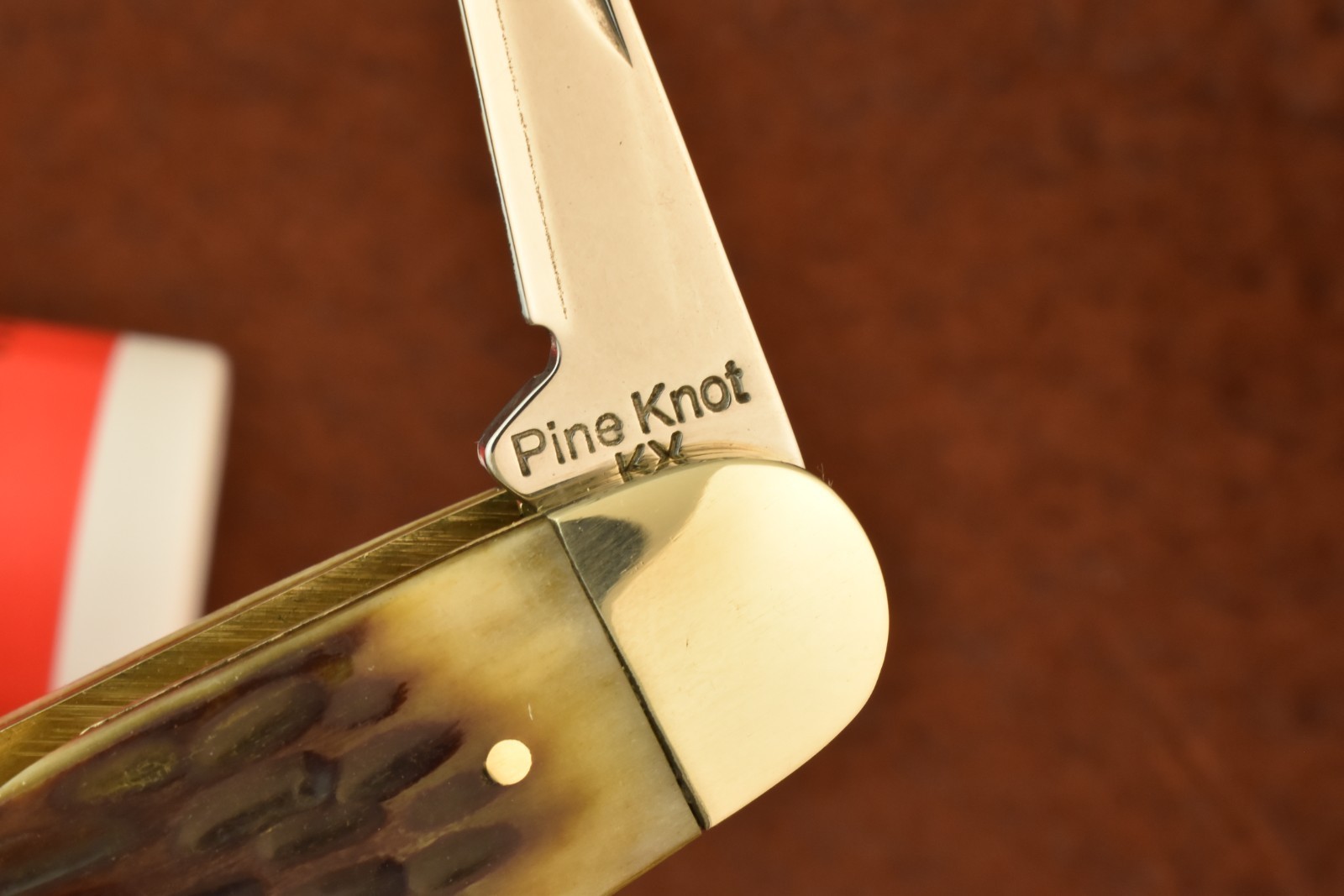 KILBY TRADITION PINE KNOT KY ANTIQUE BONE CATTLE OF A THOUSAND HILLS STOCK KNIFE