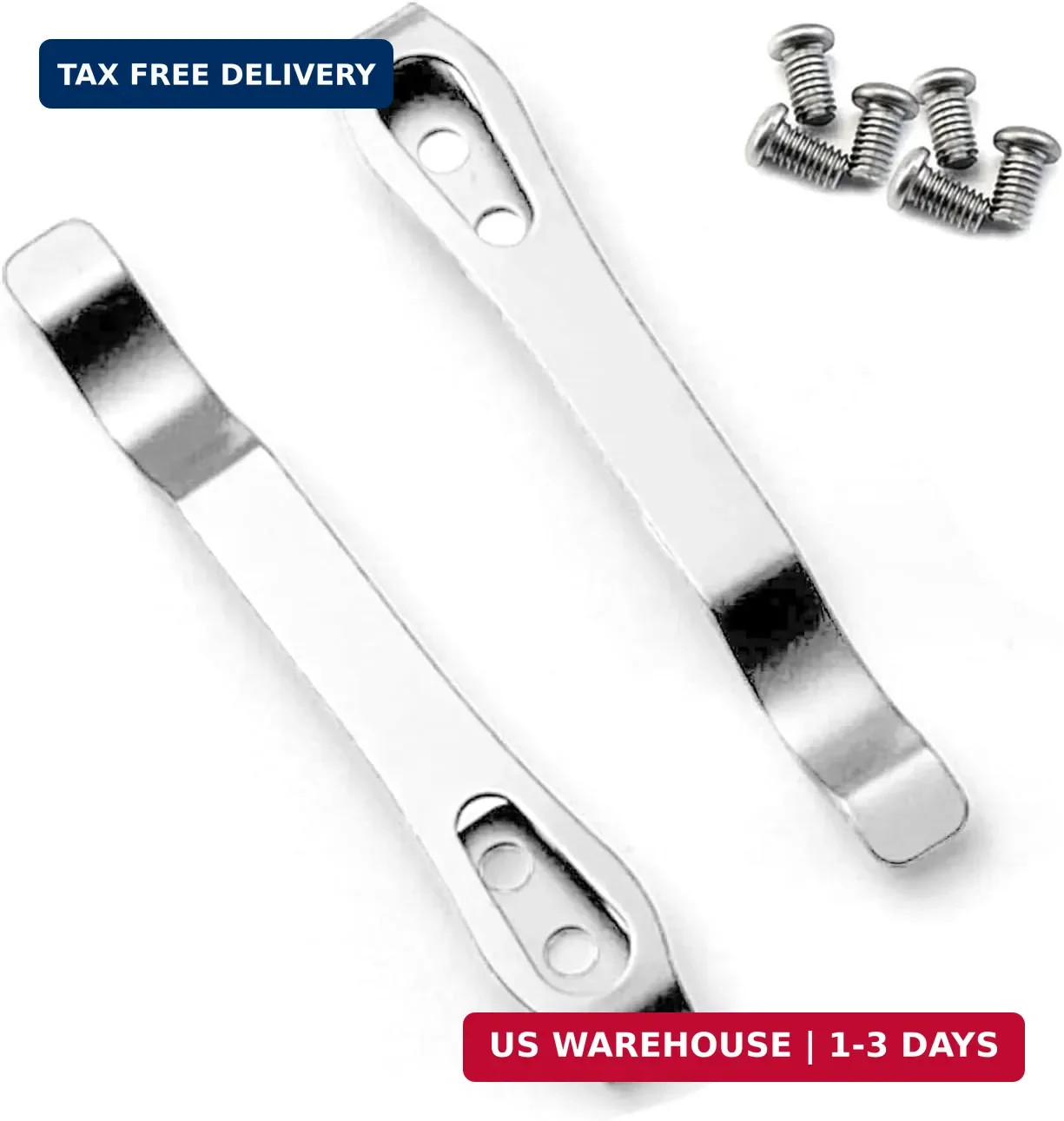 2 Pack Knife Pocket Clip Deep Carry Pocket Clip Replacement for EDC Knife Recess