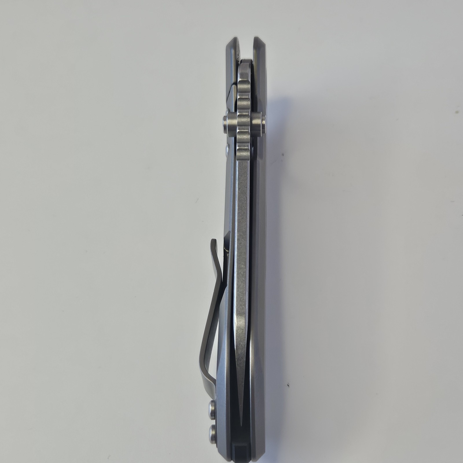 Millit Knives Overland Gray Titanium Frame Lock MagnaCut Drop Point Plain Manual