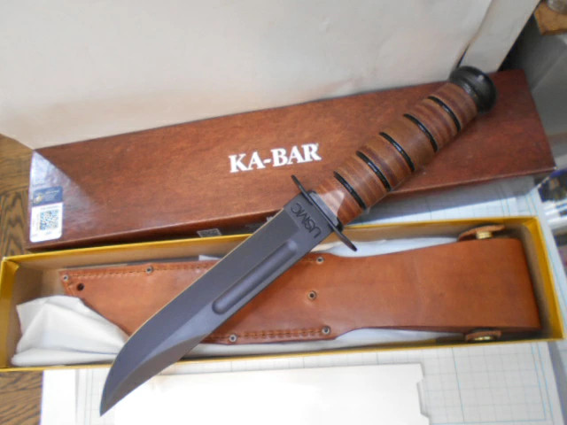 KA-BAR 1217 USMC Knife Carbon Steel USA Made