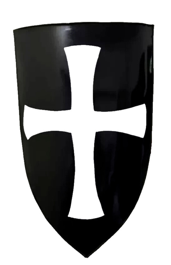 Medieval Templar Knight Battle Cosplay crusader Reproduction armor shield 24″