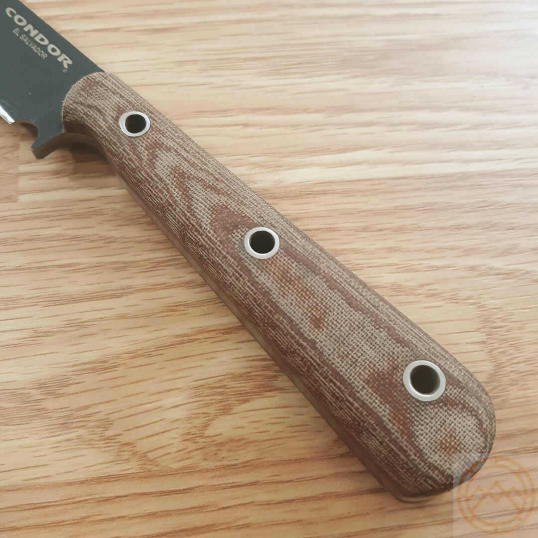 Condor Skirmish Fixed Knife 5.5 1075HC Steel Blade Natural Canvas Micarta Handle