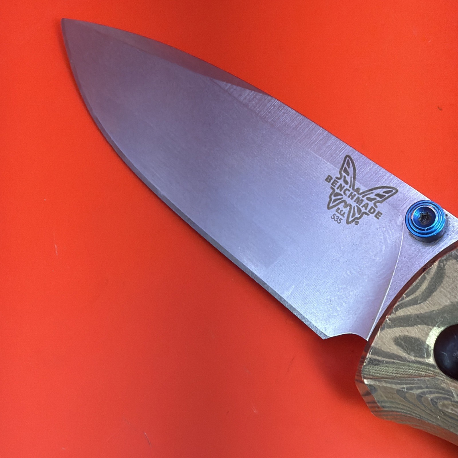 Benchmade Bugout Custom 535 CPM-S30V Steel 3.24 Blade MetonBoss Brass Scales