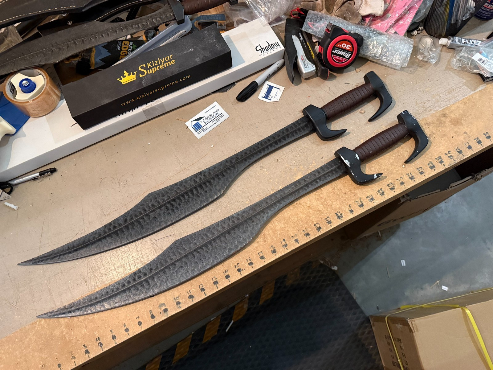 King Leonidas Sword of Sparta (set of 2) Full Tang Spartan Sword Steel Seconds